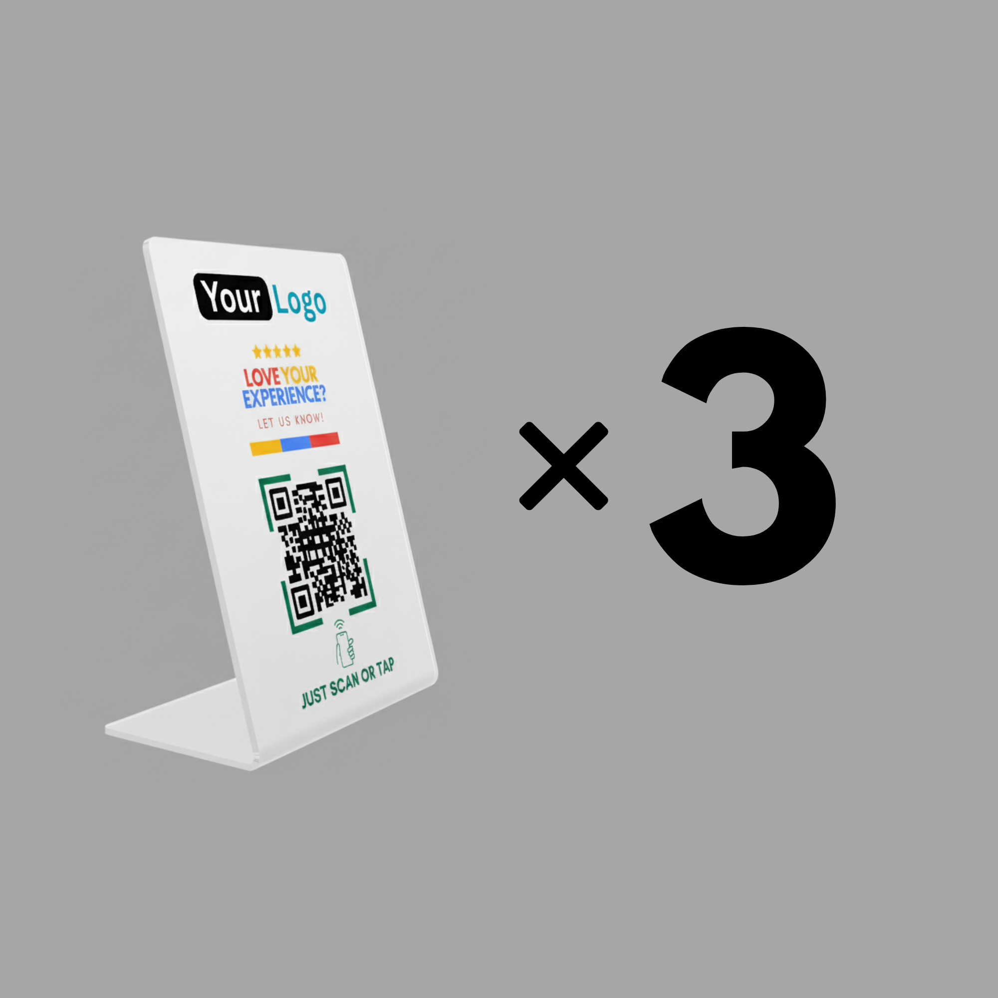 Bundle of 3 Google Review Stands