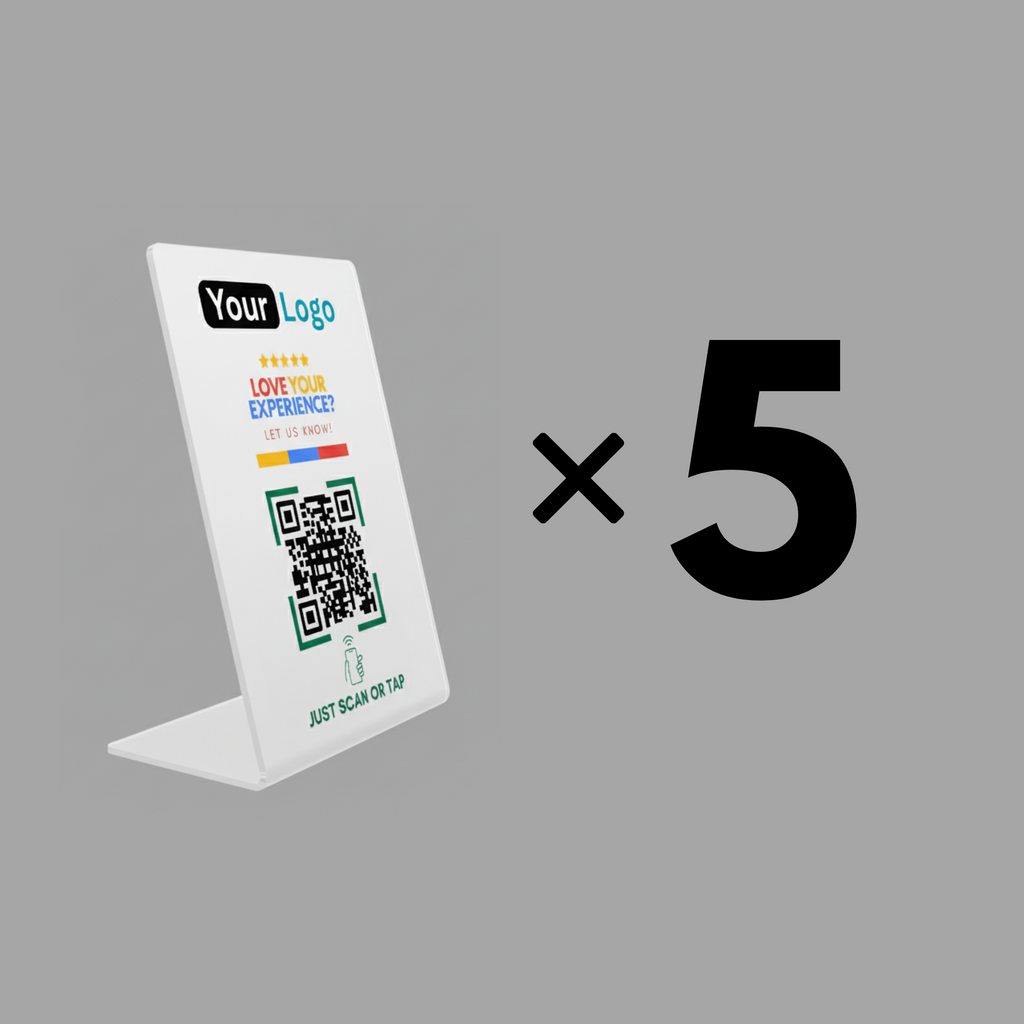 Bundle of 5 Google Review Stands