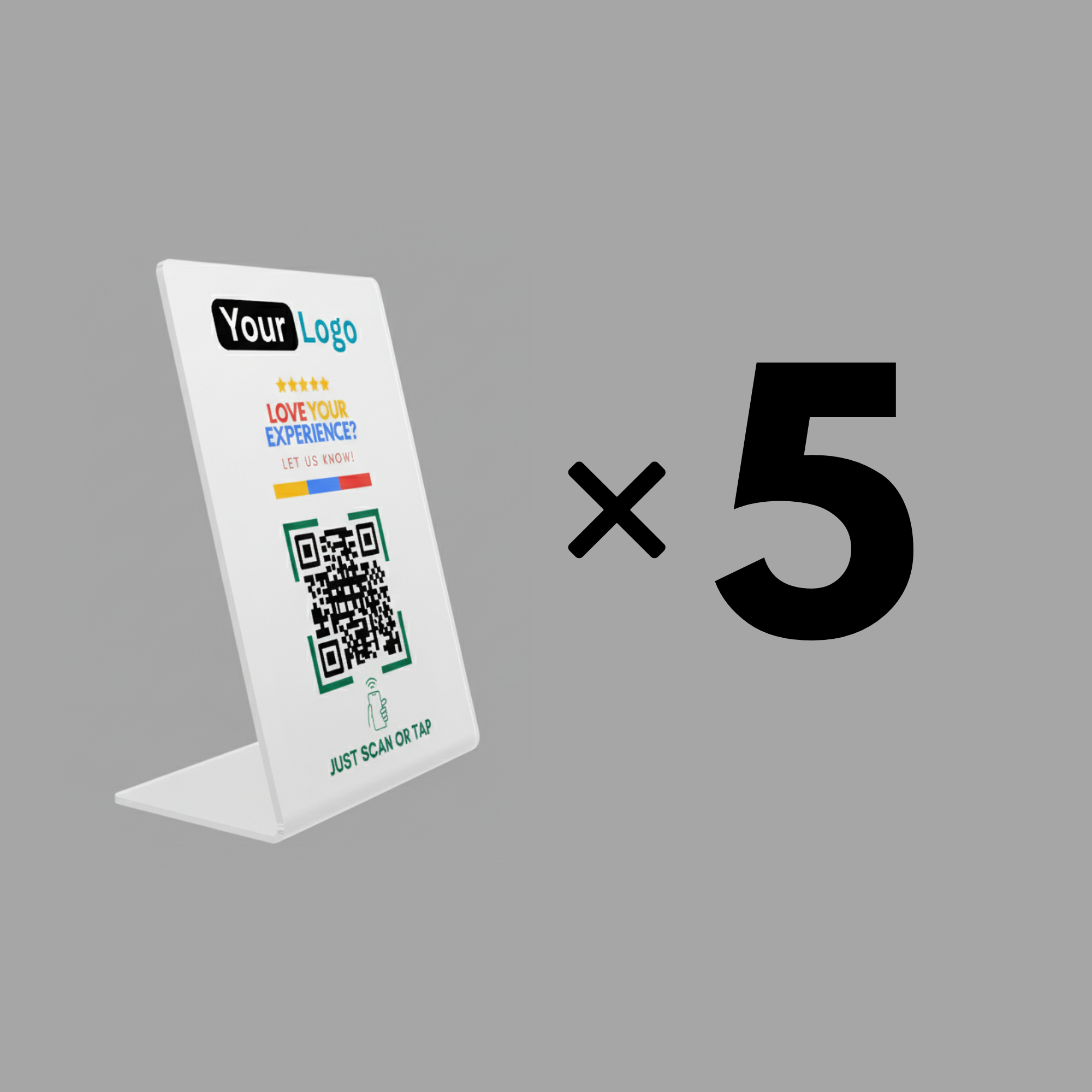 Bundle of 5 Google Review Stands